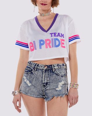 Bisexual Pride Cropped Jersey - Spencer's