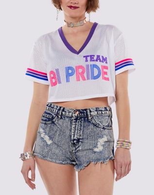 Proud AF Bisexual Crop Top Jersey