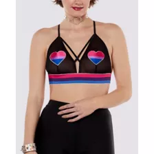 Mesh Bisexual Pride Heart Bralette at Spencer's
