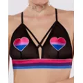Mesh Bisexual Pride Heart Bralette at Spencer's