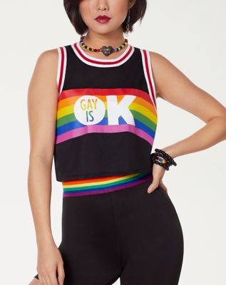 Proud AF Bisexual Crop Top Jersey - Spencer's