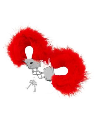 Red Feather Handcuffs - Pleasure Bound