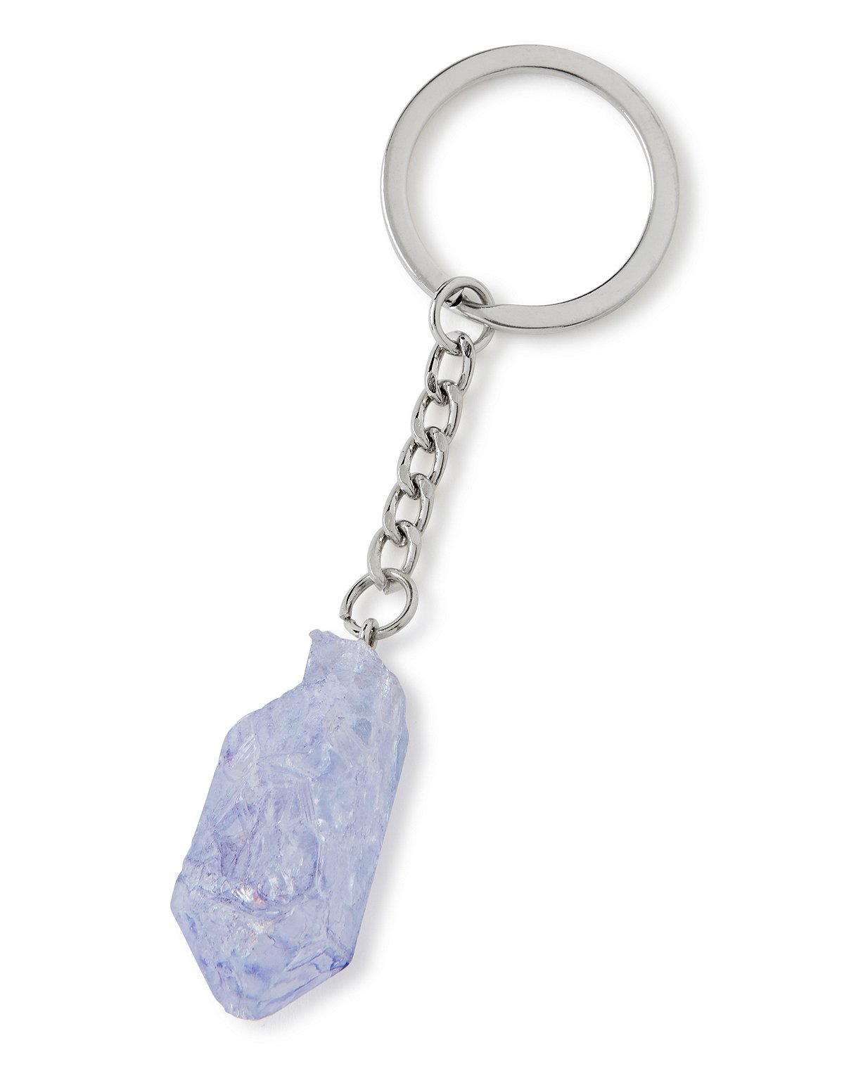 Purple Crystal Healing Keychain
