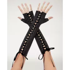 Long Black Lace Gloves at Spencer's