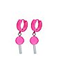 Lollipop Dangle Huggie Hoop Earrings – 18 Gauge