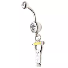 DoodleBob CZ Dangle Belly Ring 14 Gauge - SpongeBob SquarePants at Spencer's