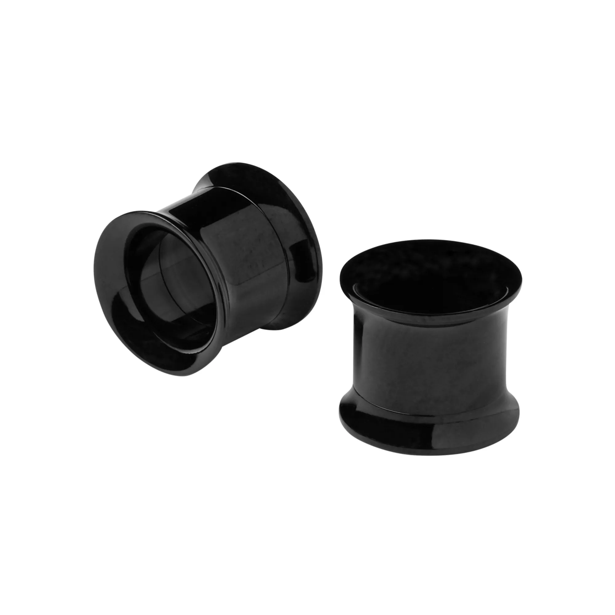 Black Screw Fit Double Flare Titanium Tunnels at Spencer's