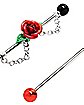 Multi-Pack Red and Black Rose Industrial Barbells 2 Pack – 14 Gauge