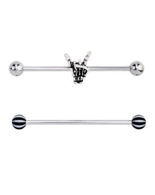 Safety Pin Industrial Barbell - 14 Gauge - Spencer's