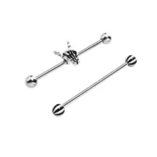 Rock On Skeleton Hand Industrial Barbells 2 Pack - 14 Gauge at Spencer's