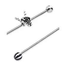 Rock On Skeleton Hand Industrial Barbells 2 Pack - 14 Gauge at Spencer's