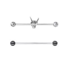 Rock On Skeleton Hand Industrial Barbells 2 Pack - 14 Gauge at Spencer's