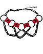 Red and Black Chain Choker Necklace