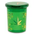 Green Metallic Pot Leaf Stash Jar - 7.5 oz. at Spencer's
