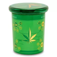 Green Metallic Pot Leaf Stash Jar - 7.5 oz. at Spencer's