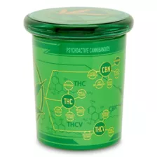 Green Metallic Pot Leaf Stash Jar - 7.5 oz. at Spencer's