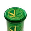 Green Metallic Pot Leaf Stash Jar - 7.5 oz. at Spencer's