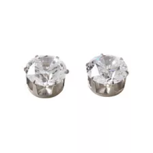 Round CZ Titanium Stud Earrings - 20 Gauge at Spencer's