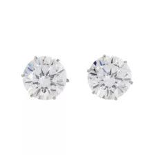 Round CZ Titanium Stud Earrings - 20 Gauge at Spencer's