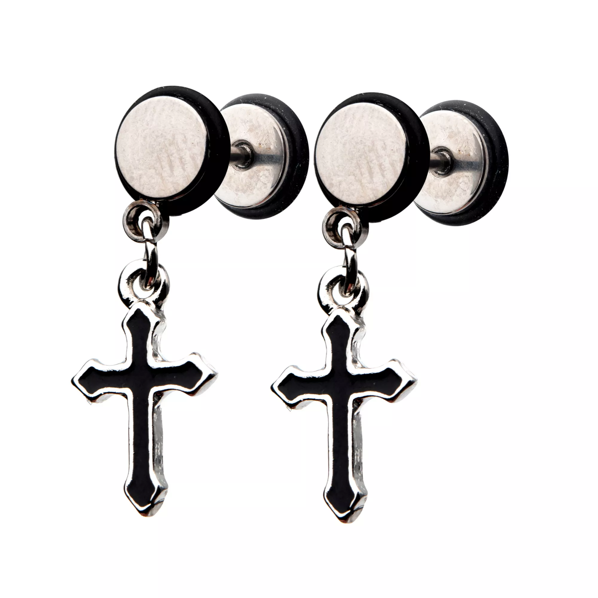 Cross Dangle Fake Plugs – 18 Gauge at Spencer's