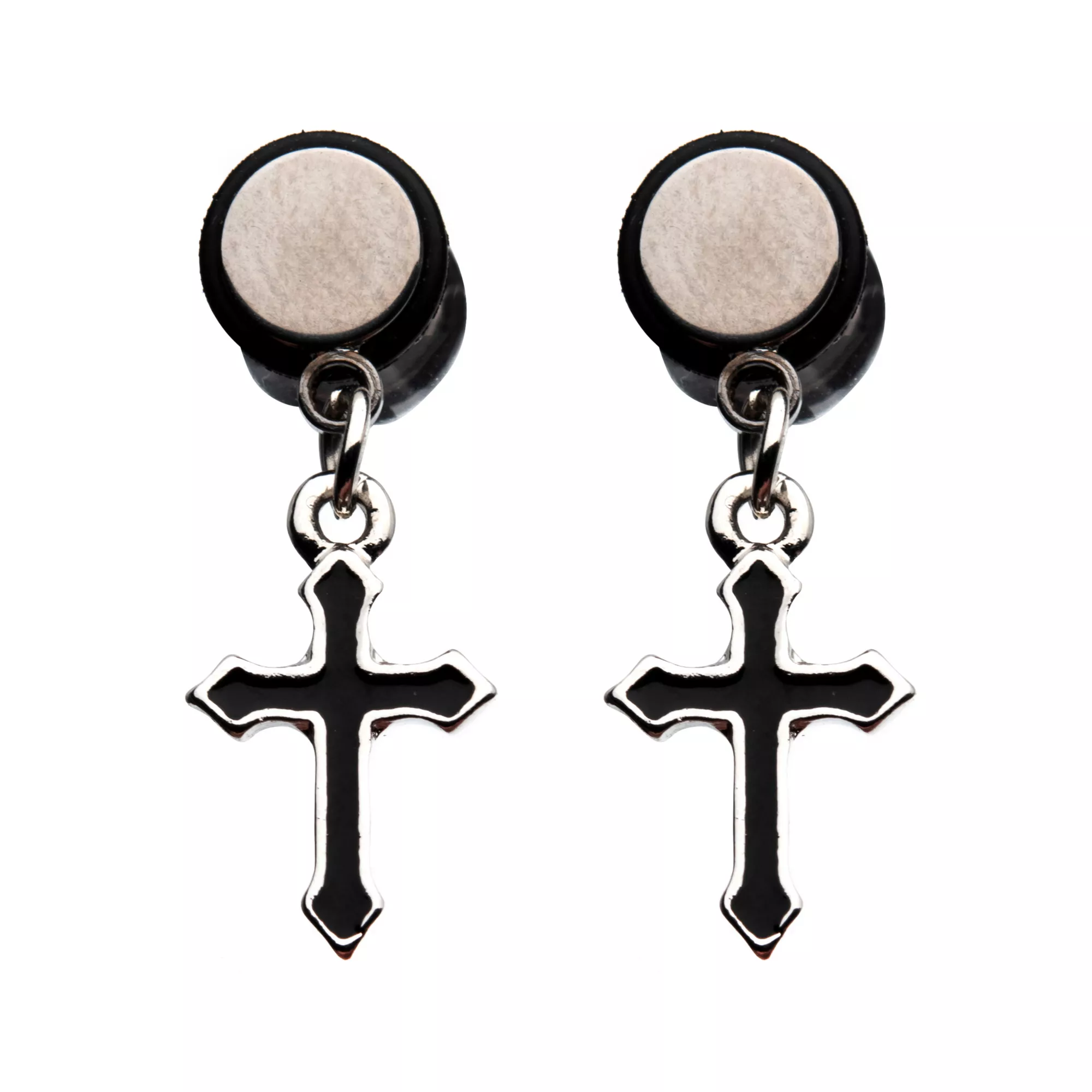 Cross Dangle Fake Plugs – 18 Gauge at Spencer's