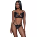 Floral Bra and Panties Set at Spencer's