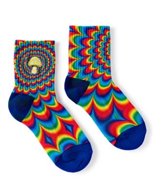 Trippy Mushroom Crew Socks