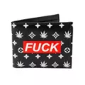 Weed Leaf Fuck Bifold Wallet at Spencer's