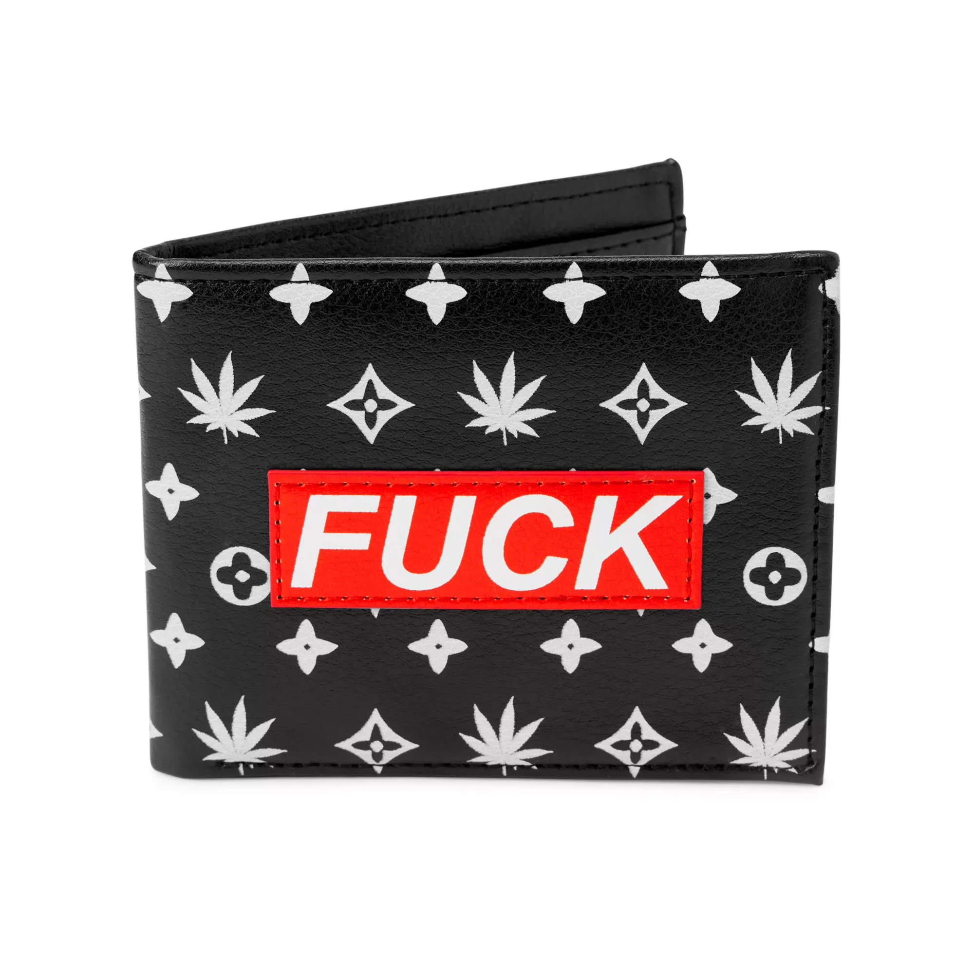 Weed Leaf Fuck Bifold Wallet at Spencer's