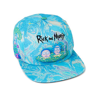 Rick And Morty Portal Time Pre-curved Bill Adjustable Snapback Hat