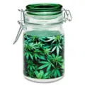 Green Leaves Stash Jar – 8 oz. at Spencer's