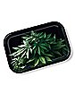 Black and Green Weed Leaf Tray