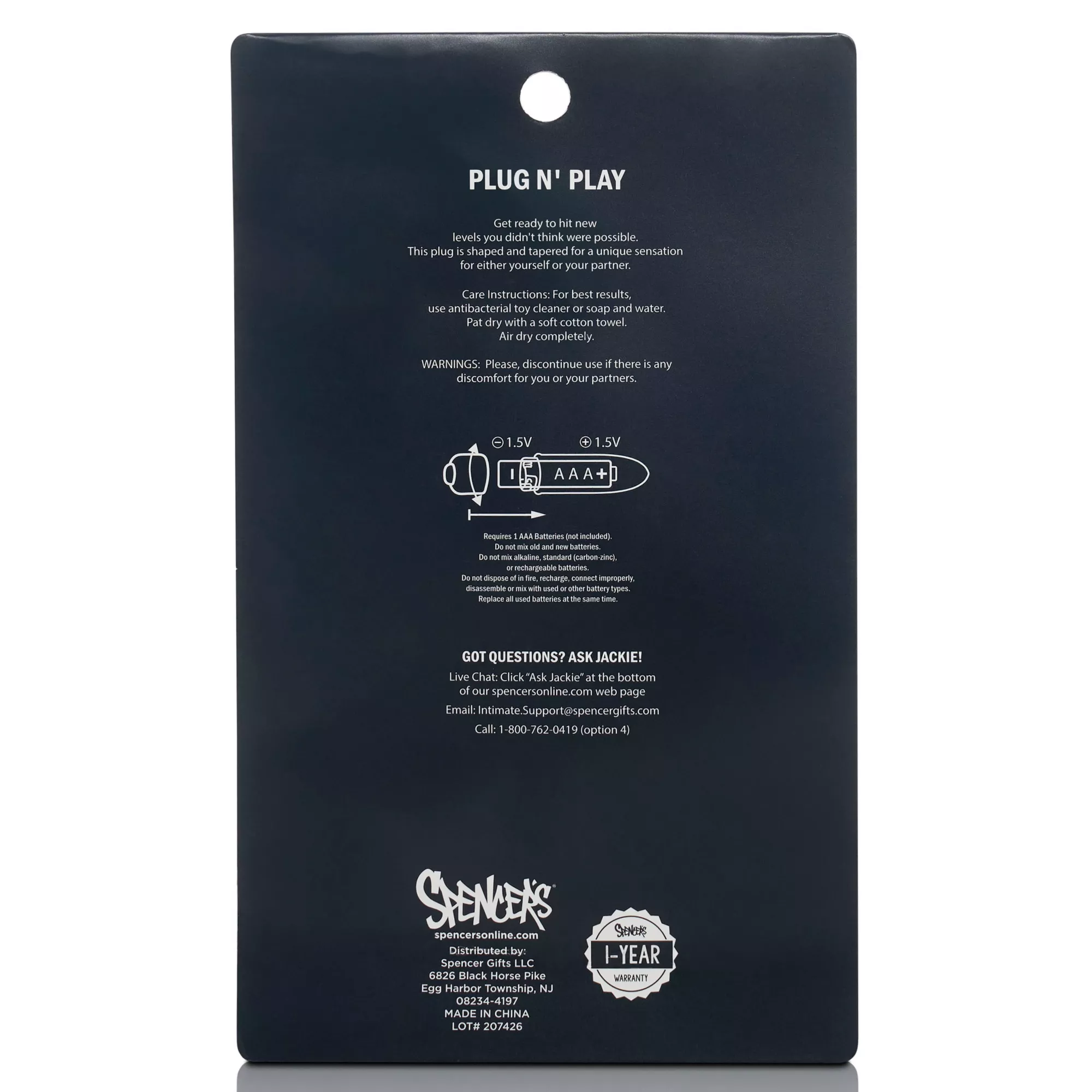 Plug N' Play Vibrating Butt Plug 6.5 Inch - Arouz'd at Spencer's