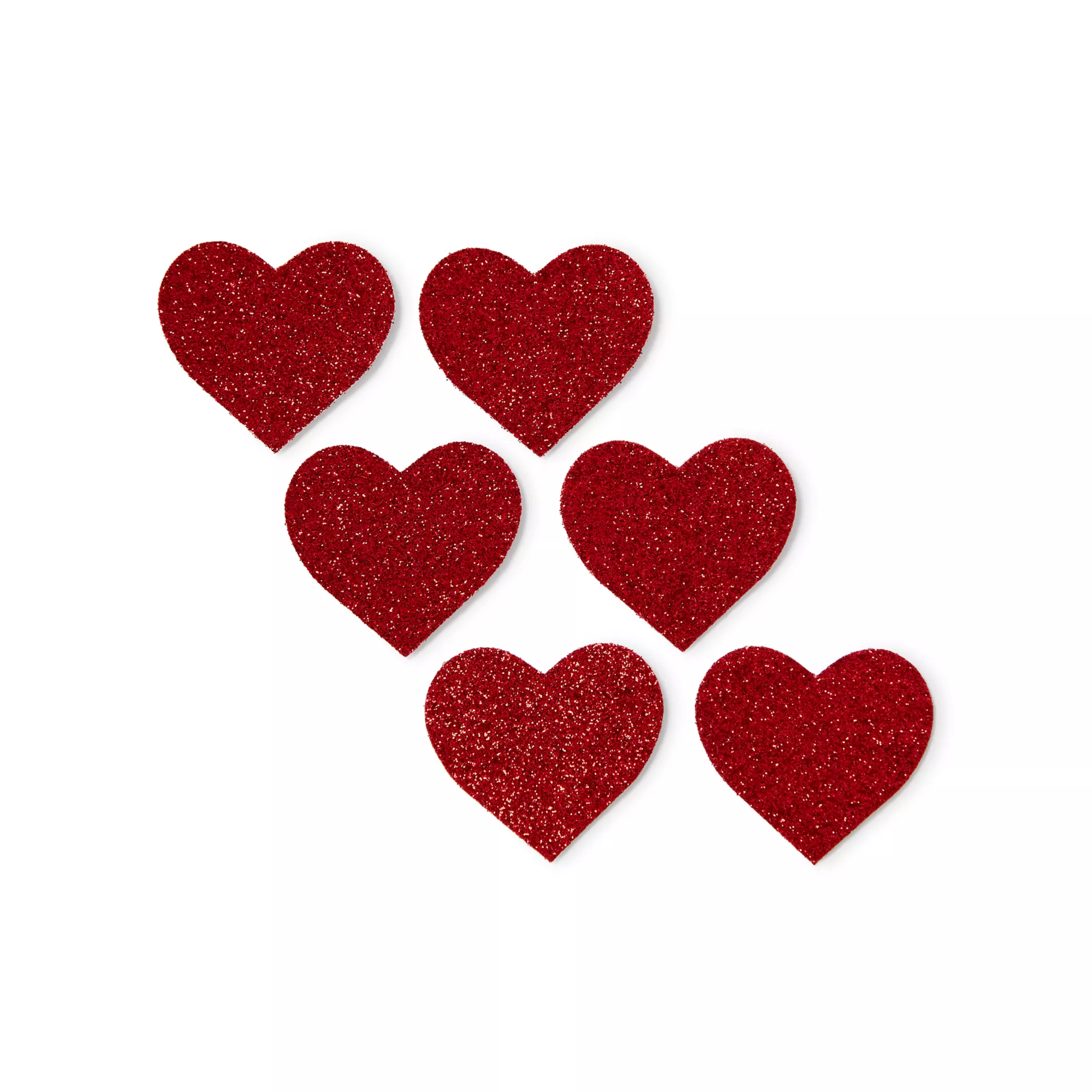 Red Heart Glitter Nipple Pasties 6 Pack at Spencer's