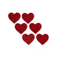 Red Heart Glitter Nipple Pasties 6 Pack at Spencer's