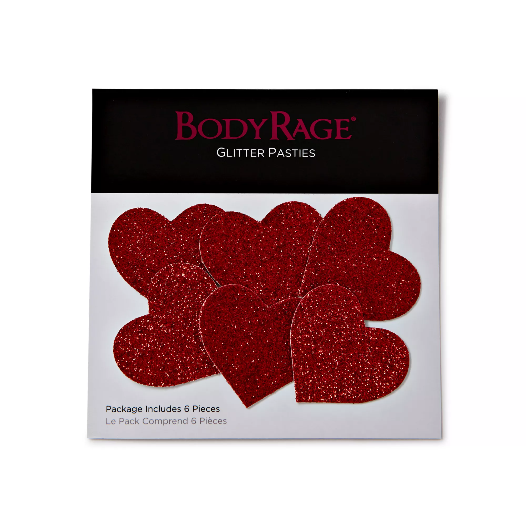 Red Heart Glitter Nipple Pasties 6 Pack at Spencer's