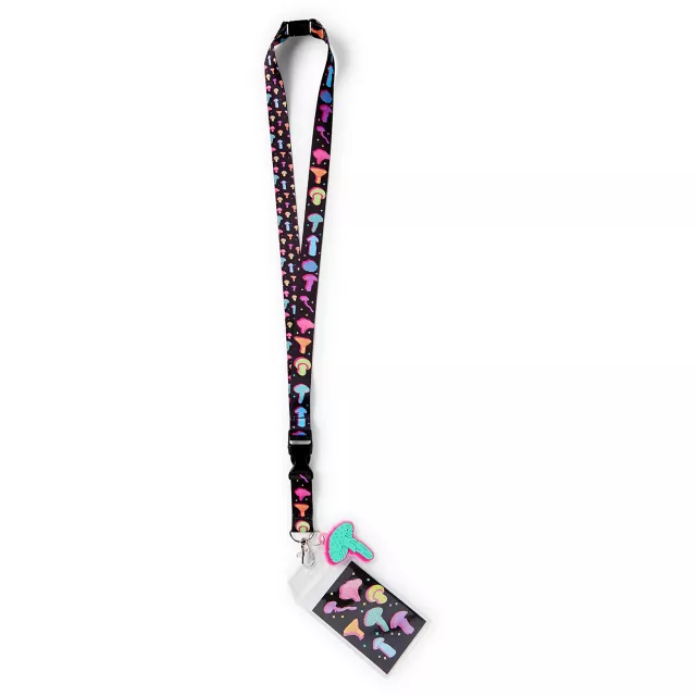 Neon Mushrooms Lanyard at Spencer's