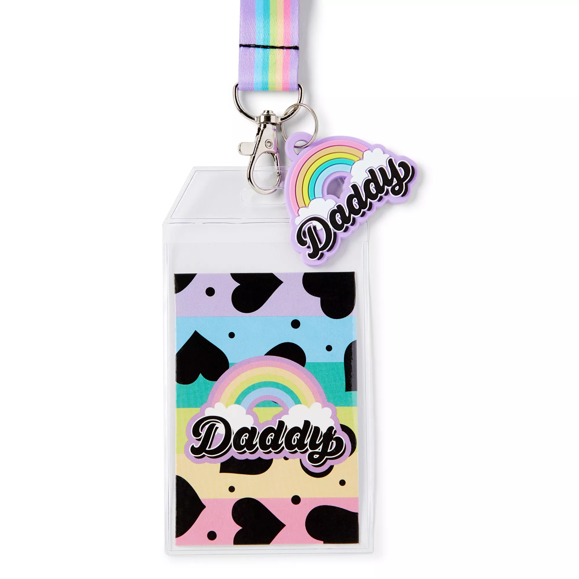 Pride Pastel Rainbow Daddy Lanyard at Spencer's