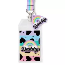 Pride Pastel Rainbow Daddy Lanyard at Spencer's