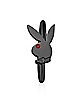 Black Playboy Bunny Hoop Nose Ring - 20 Gauge