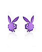 Purple Playboy Bunny Stud Earrings