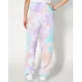 Tie Dye High Weed Leaf Print Sweatpants at Spencer's