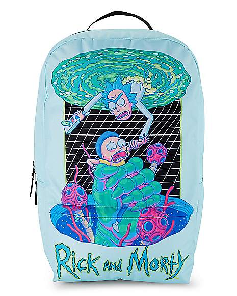 sprayground backpack rick and morty
