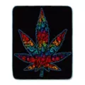 Trippy Leaf Fleece Blanket at Spencer's