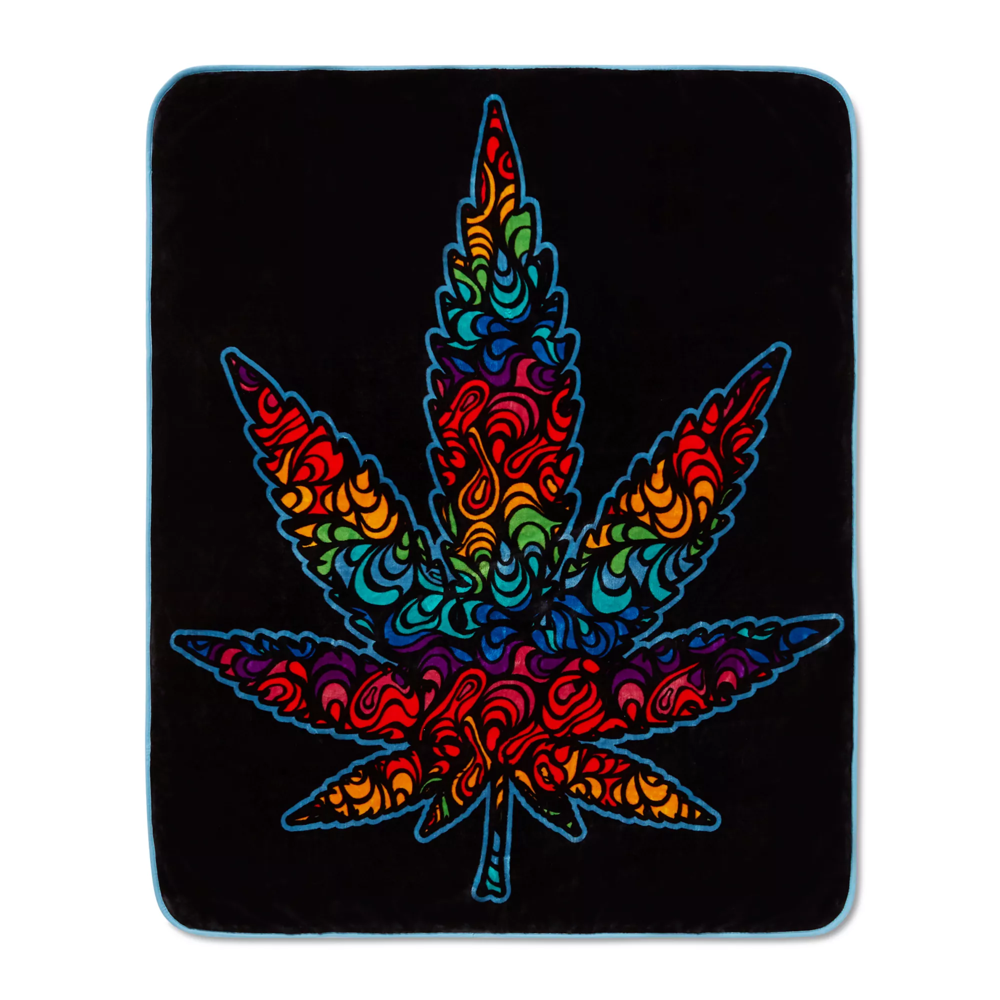 Trippy Leaf Fleece Blanket at Spencer's