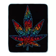 Trippy Leaf Fleece Blanket at Spencer's