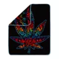 Trippy Leaf Fleece Blanket at Spencer's