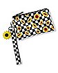 Checkered Sunflower Wristlet