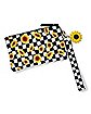 Checkered Sunflower Wristlet
