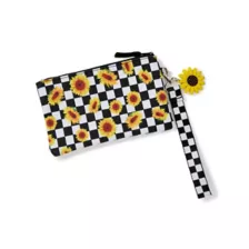 Checkered Sunflower Wristlet at Spencer's